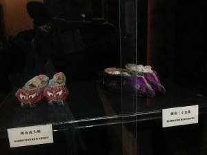 Tiny silk shoes